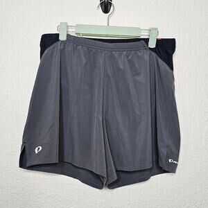Pearl izumi gray lined running shorts Womens size Large